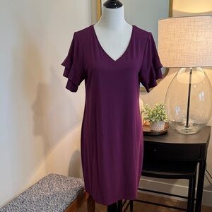 White House Black Market Purple Knit Top